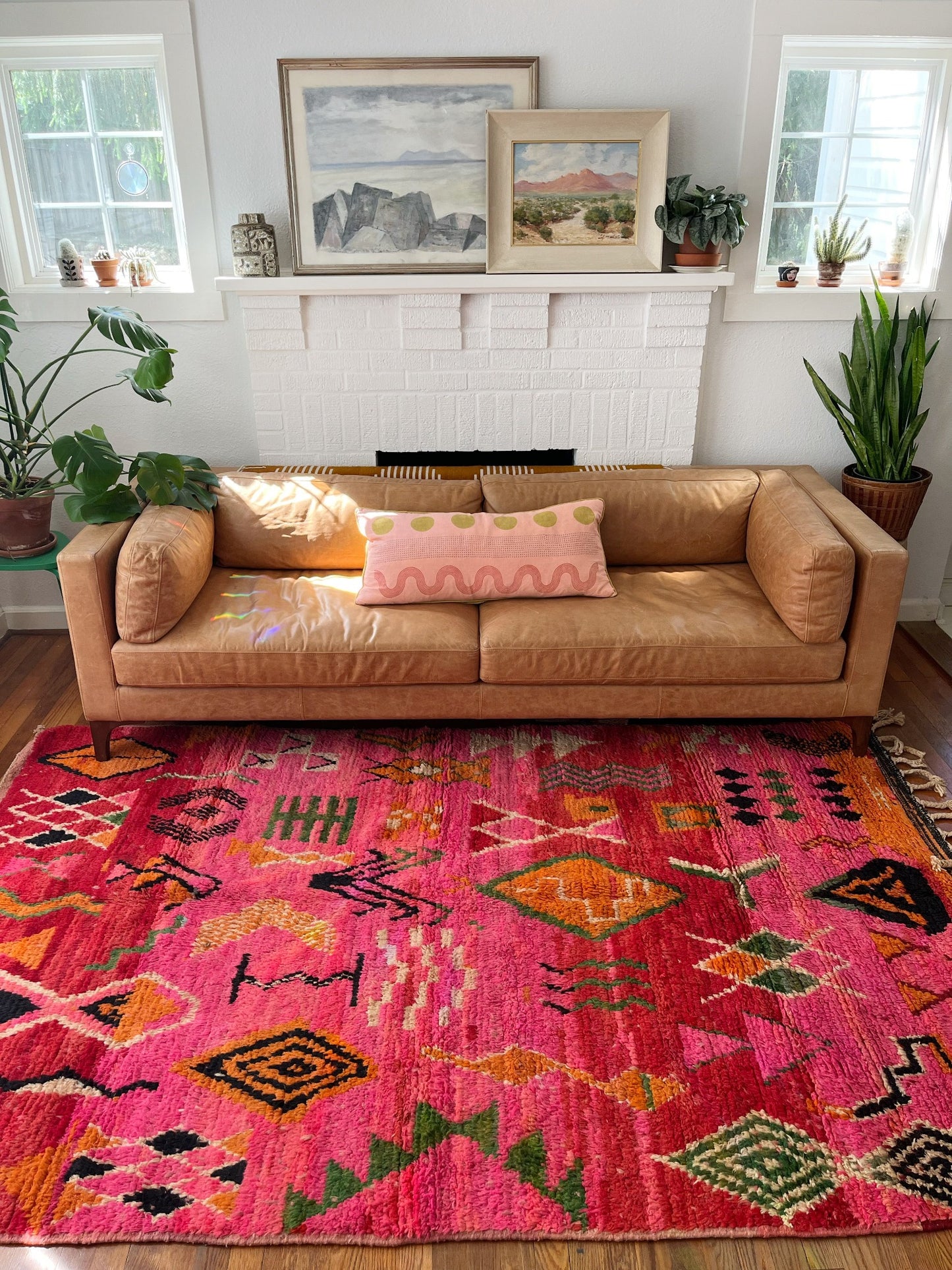 See Moya Moroccan Rug in a Living Room