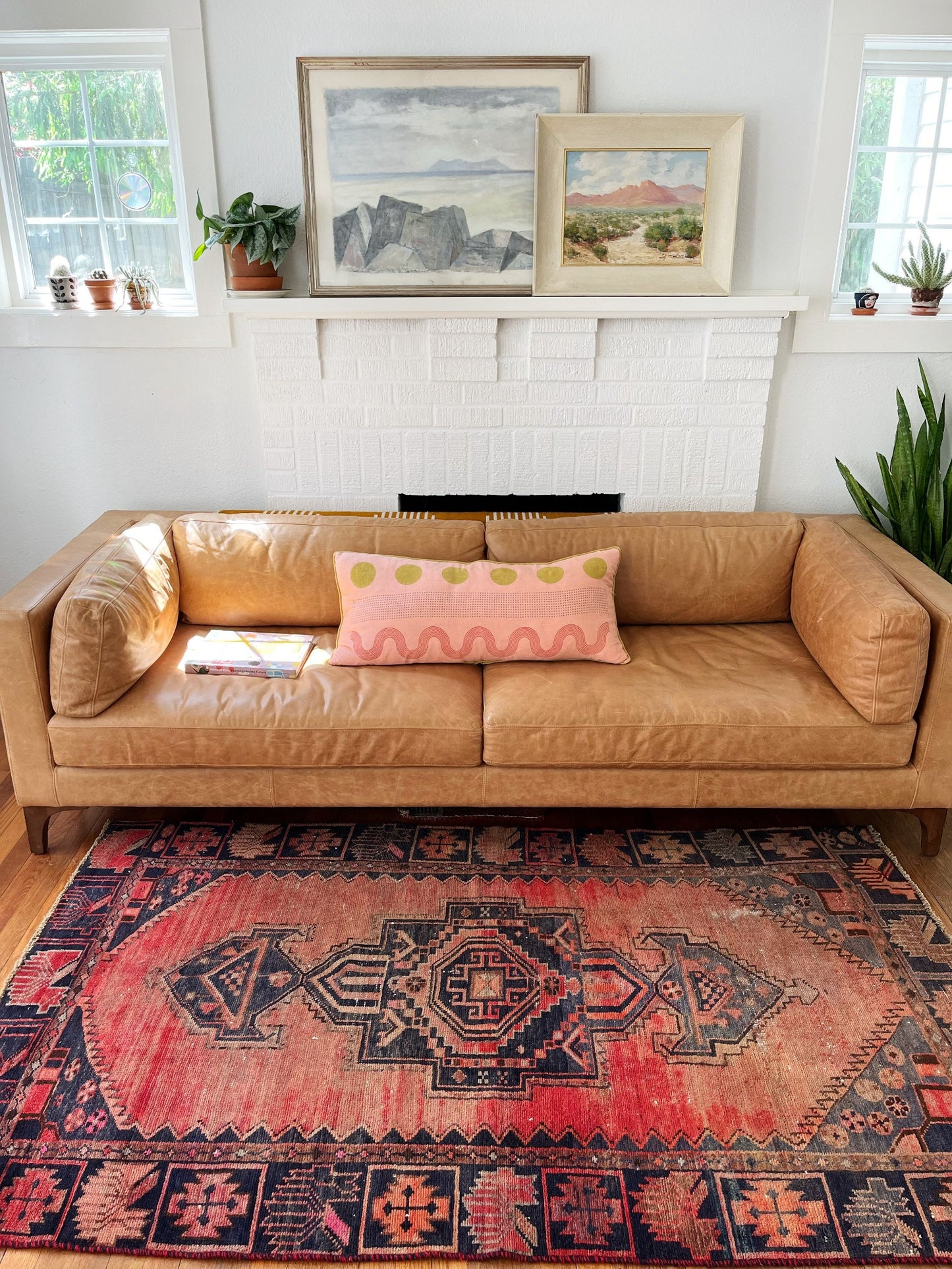 See Bonnie Vintage Persian Rug in a Living Room