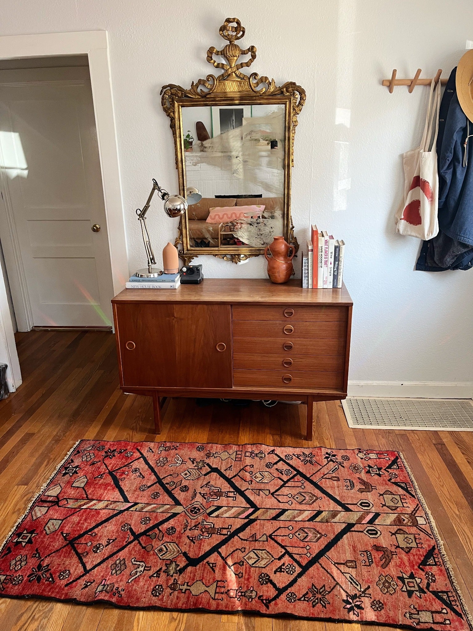 Style an Entryway with colorful Vintage Persian Adian Rug