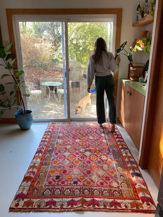 Klein Geometric Vintage Persian Rug