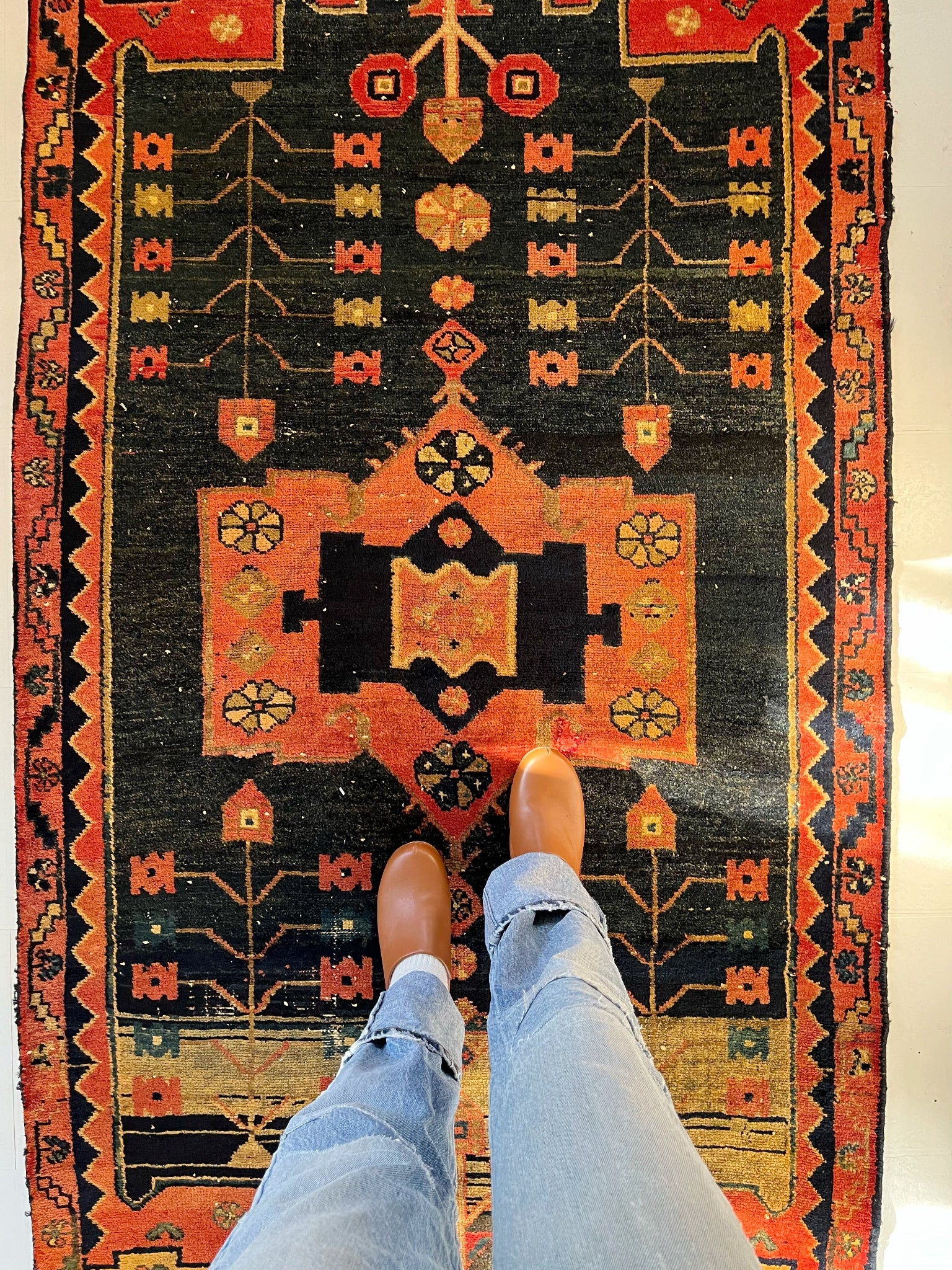 See Details and Motifs on Vintage Persian Rug