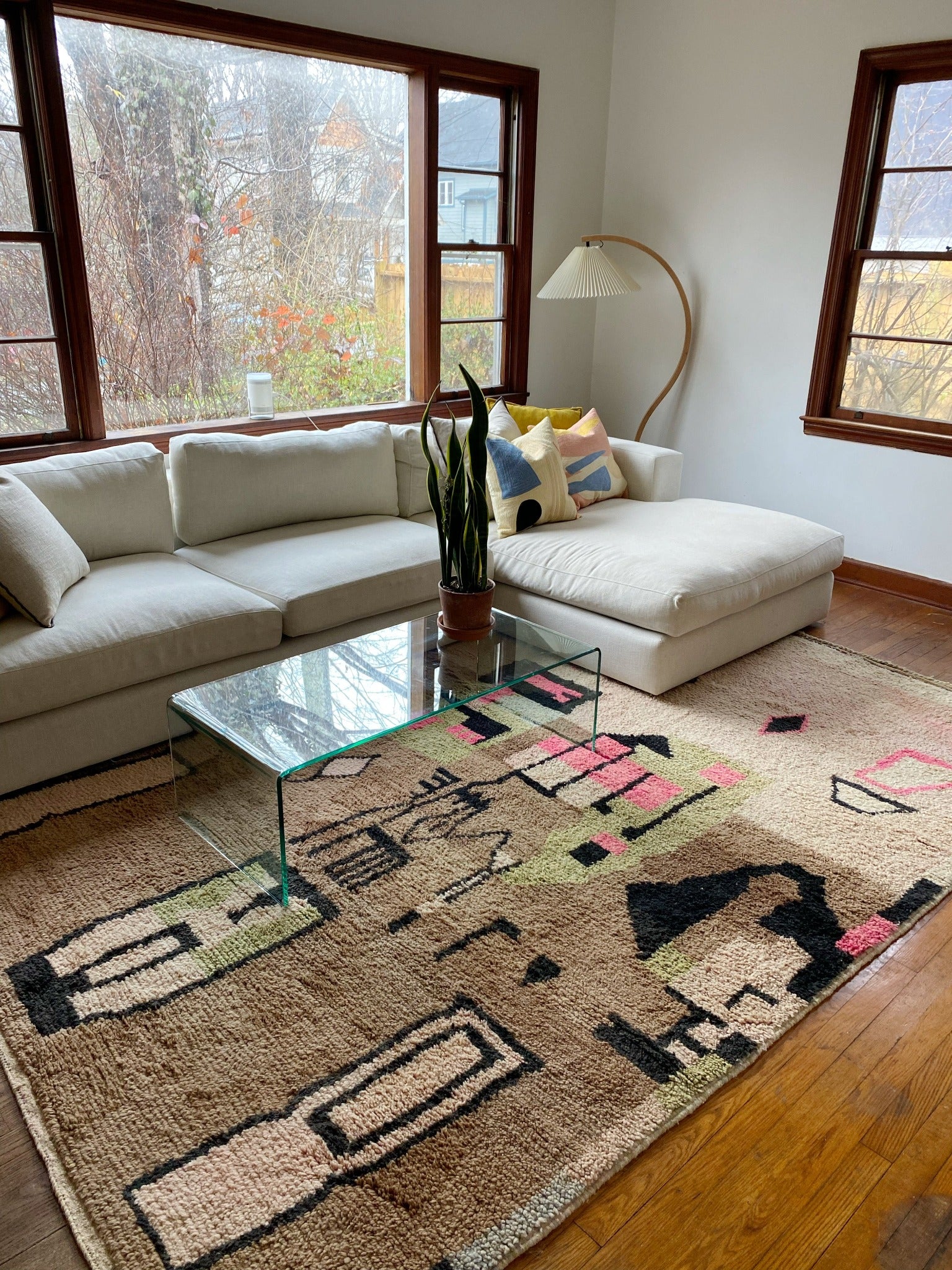 Style Serra Moroccan Rug in a Living Room