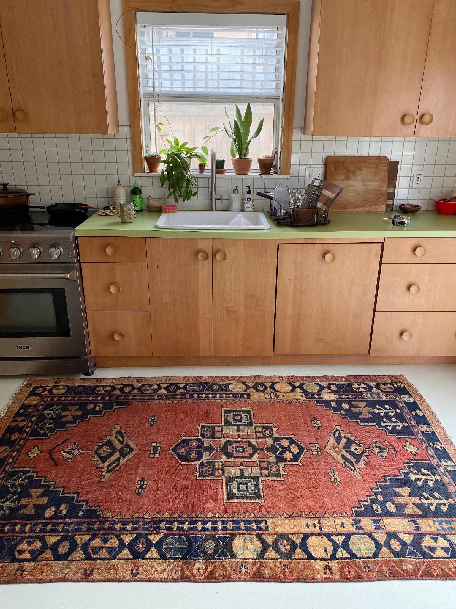 Enhance a Kitchen Scene with a Vintage Persian Area Rug