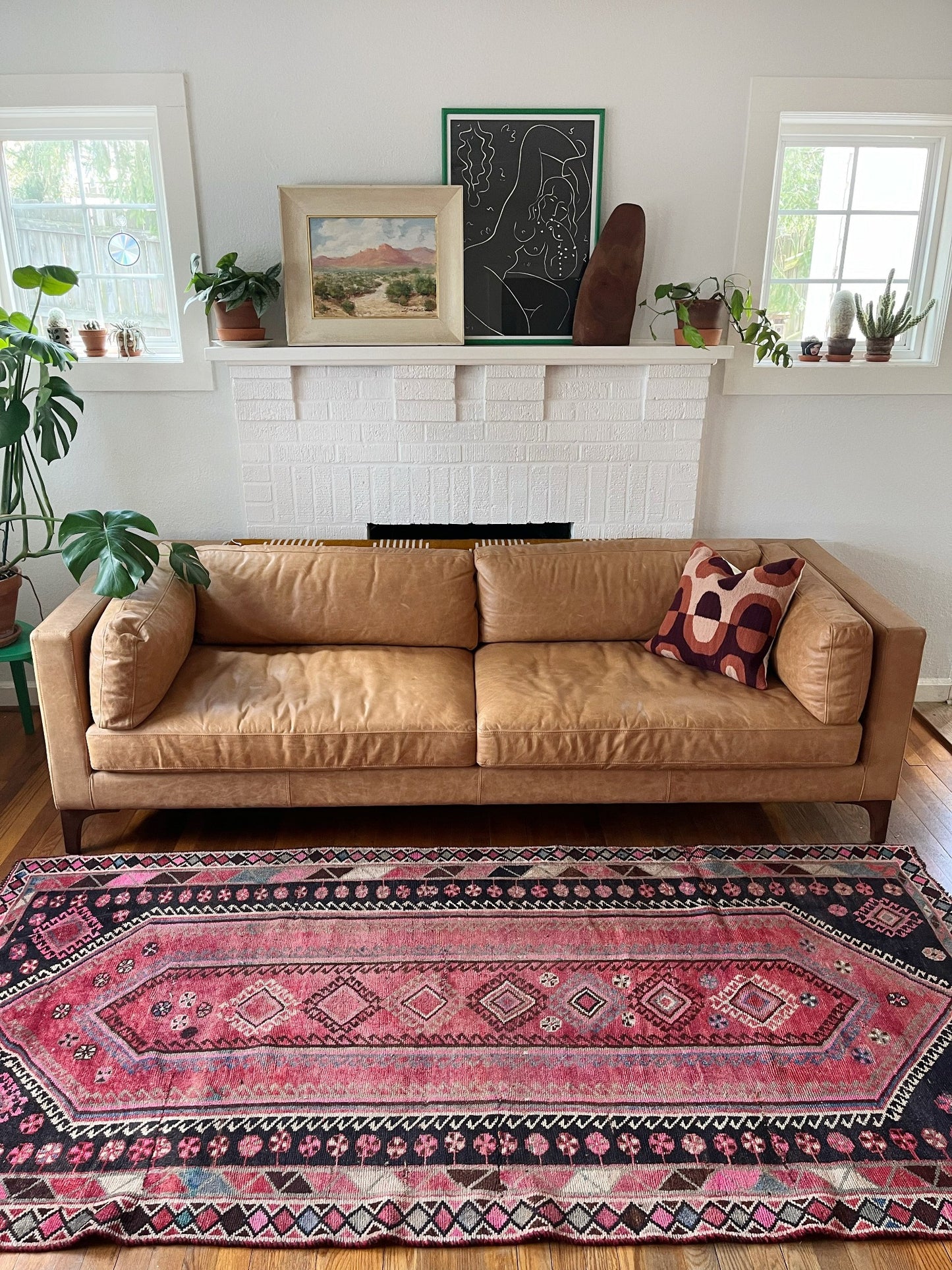 Style Phlox Vintage Persian Rug in a Living Room