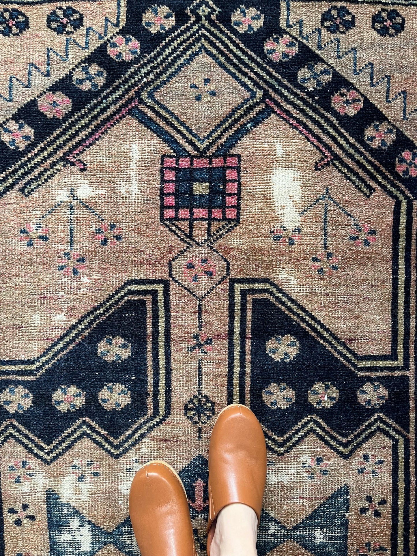 See Details of Worn Areas on Arbor Persian Rug