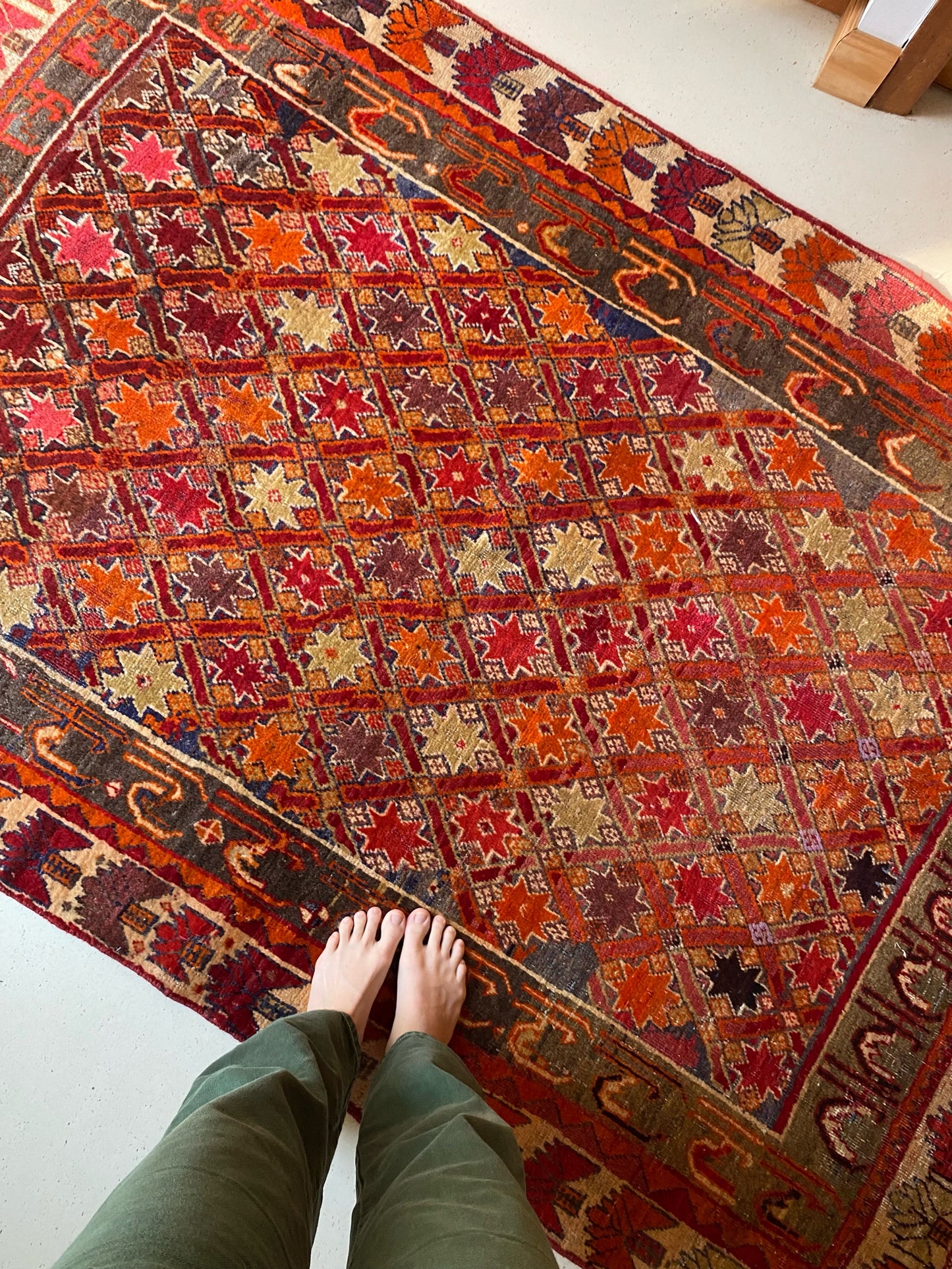 Klein Geometric Vintage Persian Rug