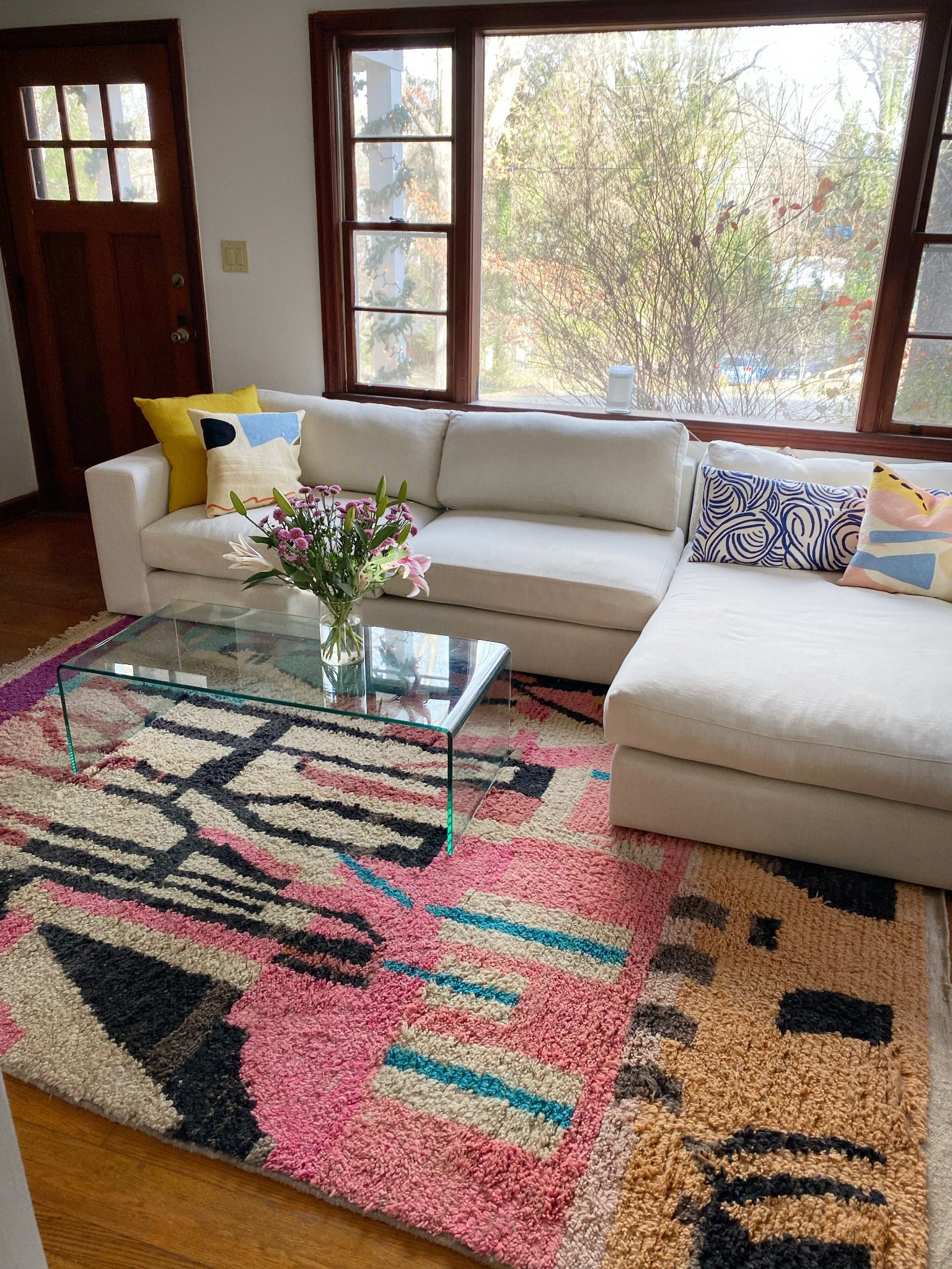 See Rio High Pile Moroccan Rug in a Living Room
