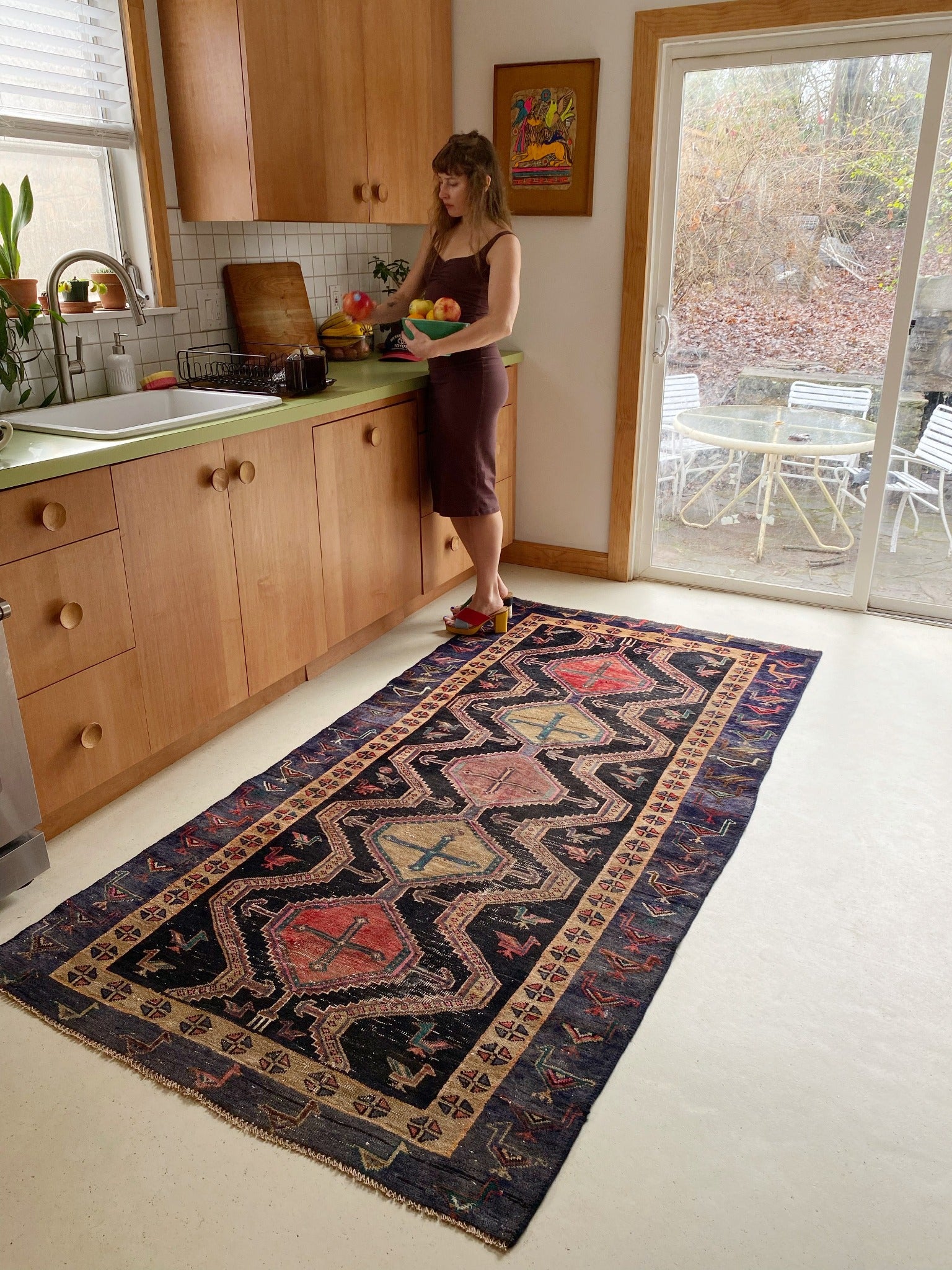 See Yew Persian Rug Styled in a Kitchen
