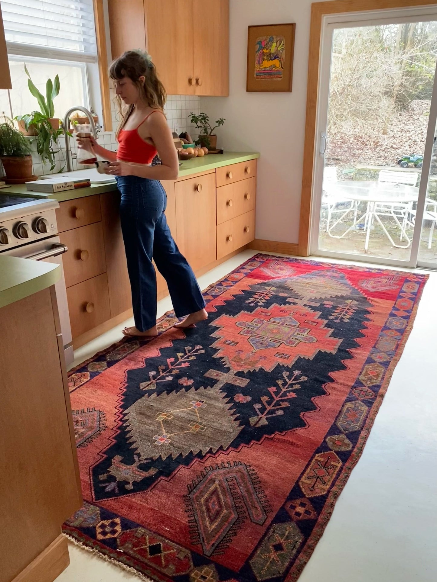 See Mayfield pink Persian Rug in a Kitchen