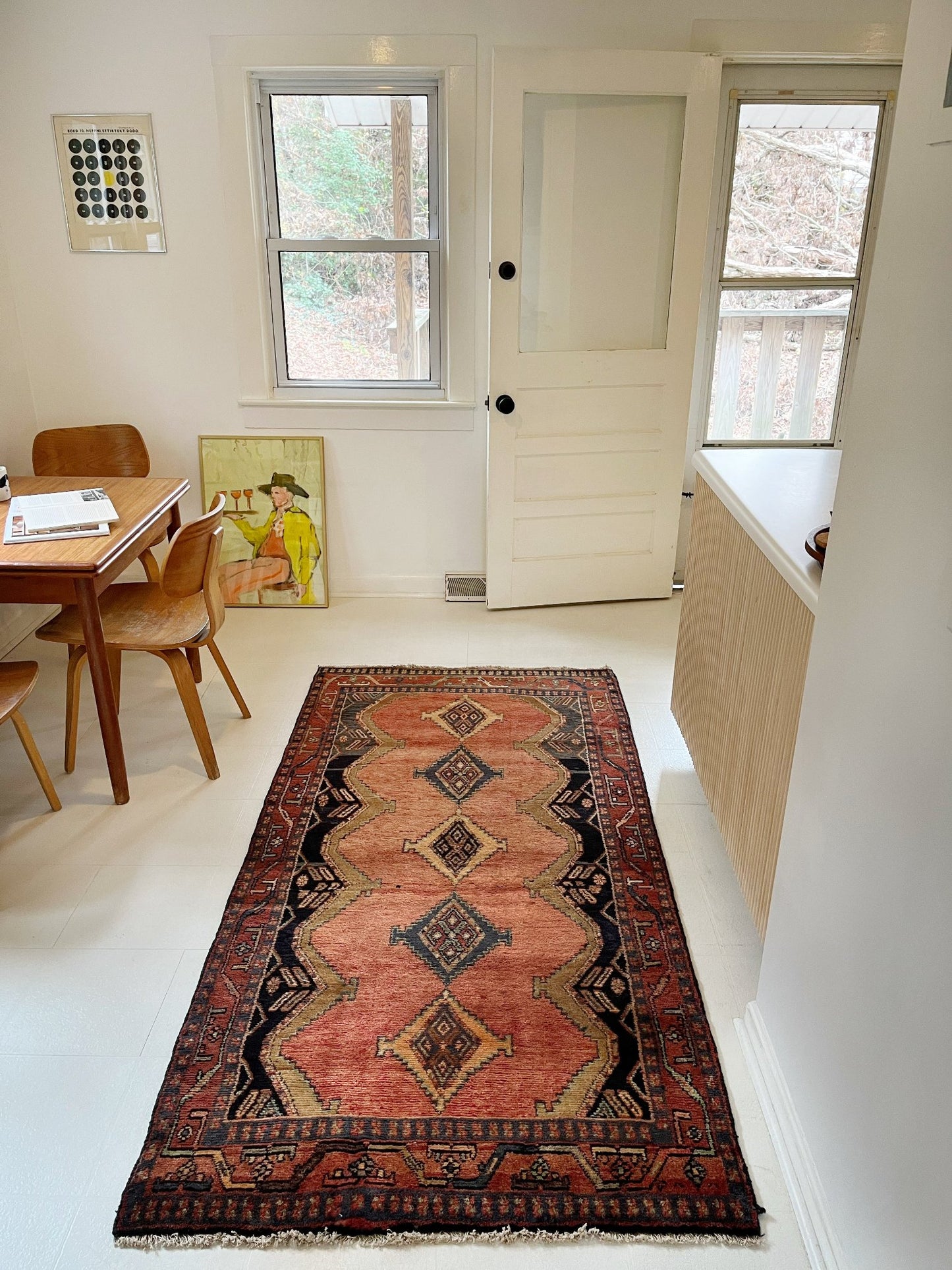 Style a Kitchen Dining Room with a Vintage Persian Rug