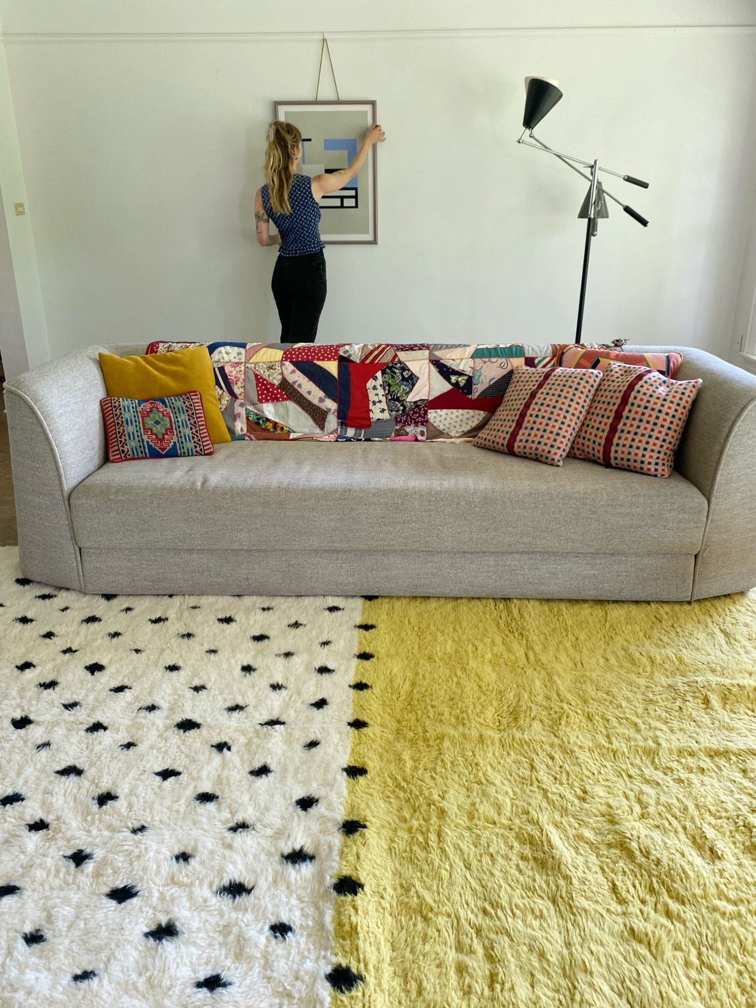 Style a Living Room with Large Moroccan Area Rug