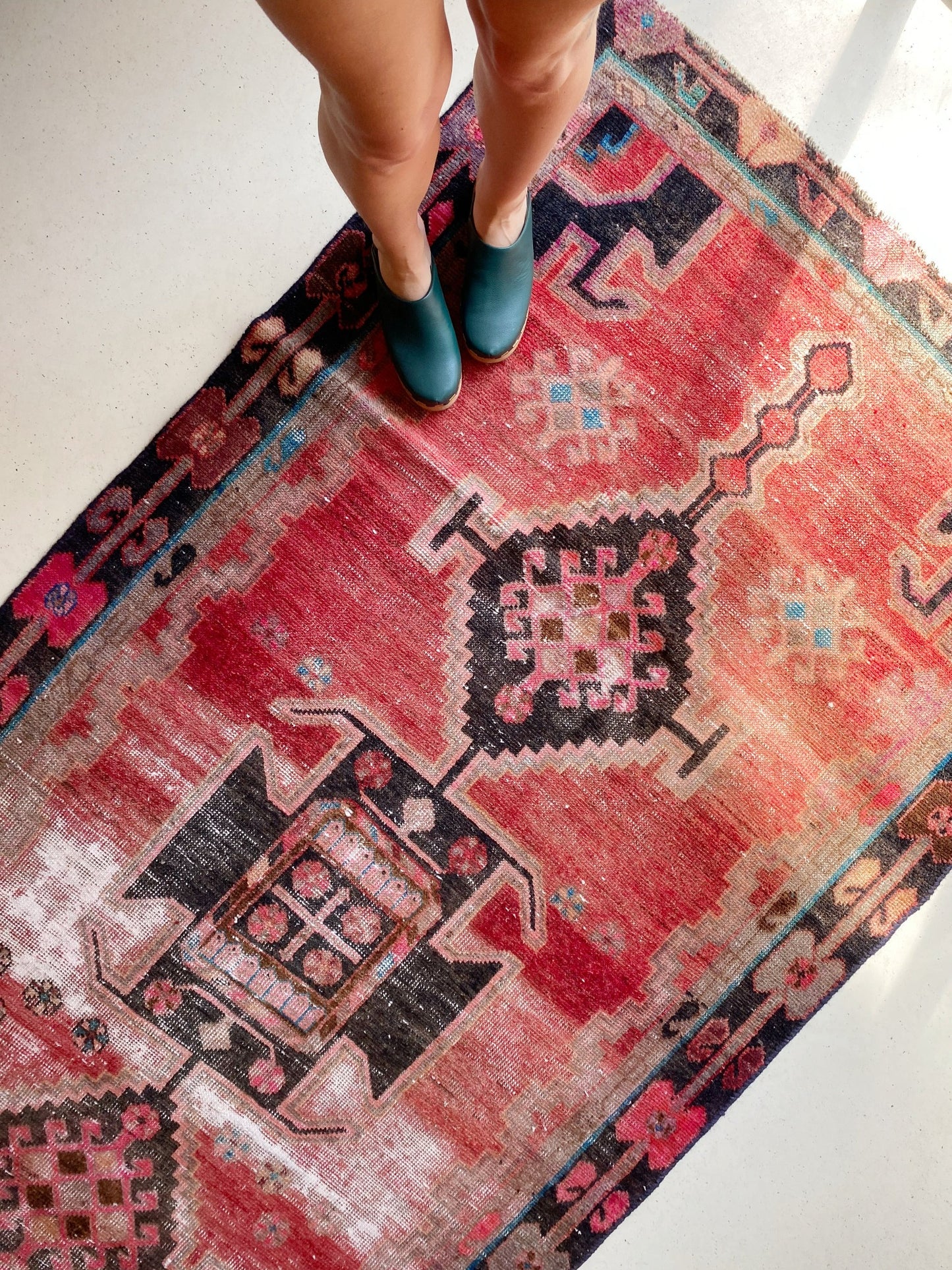 See Details and Motifs on Vintage Persian Rug