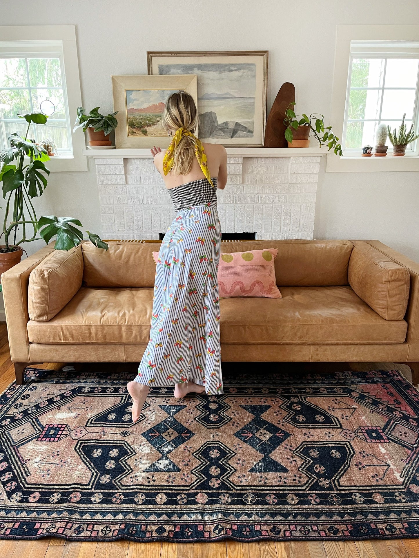 See Arbor Persian Rug Styled in a Living Room