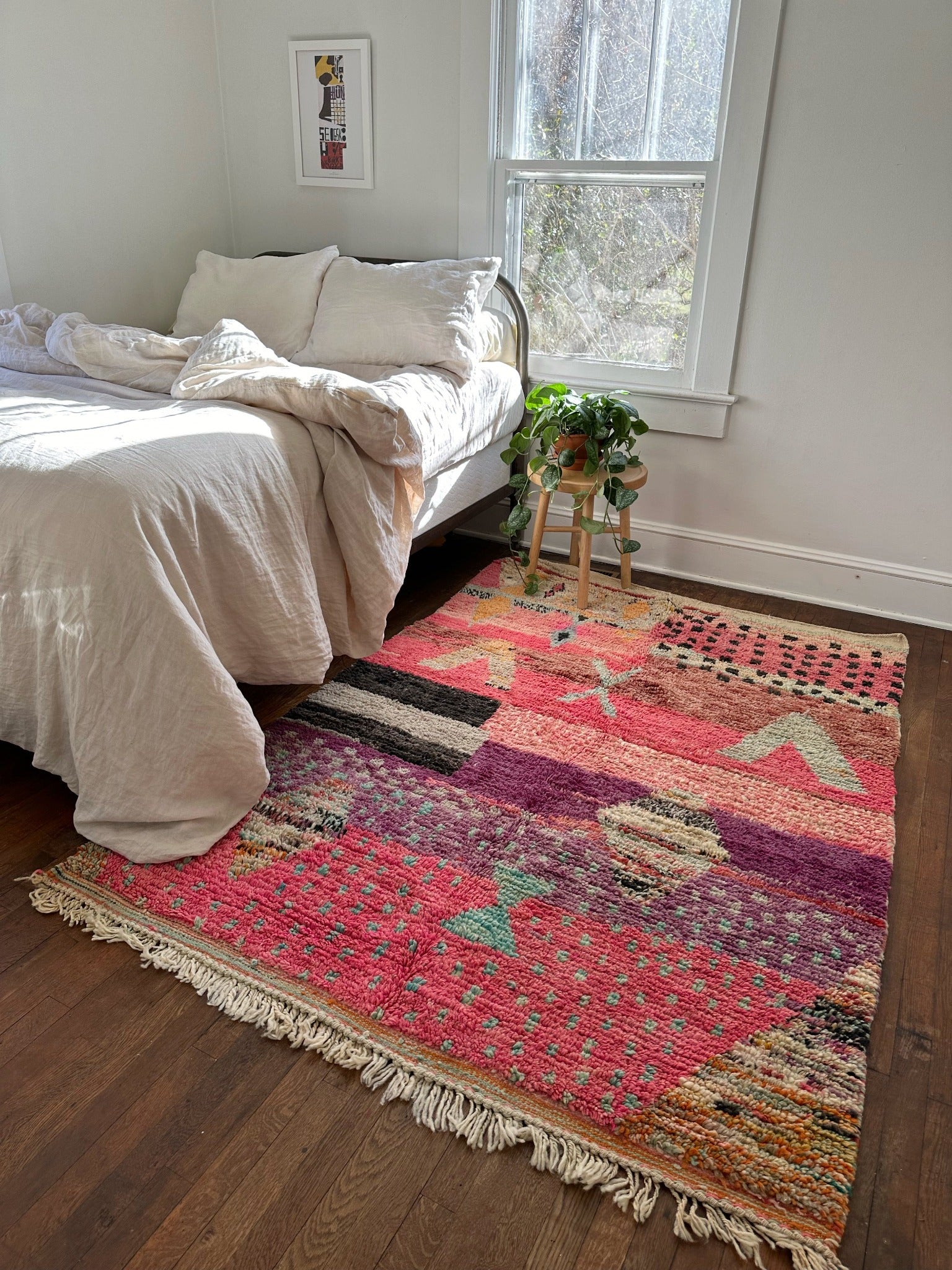 See Kew Moroccan Rug Styled with a Queen Size Bed