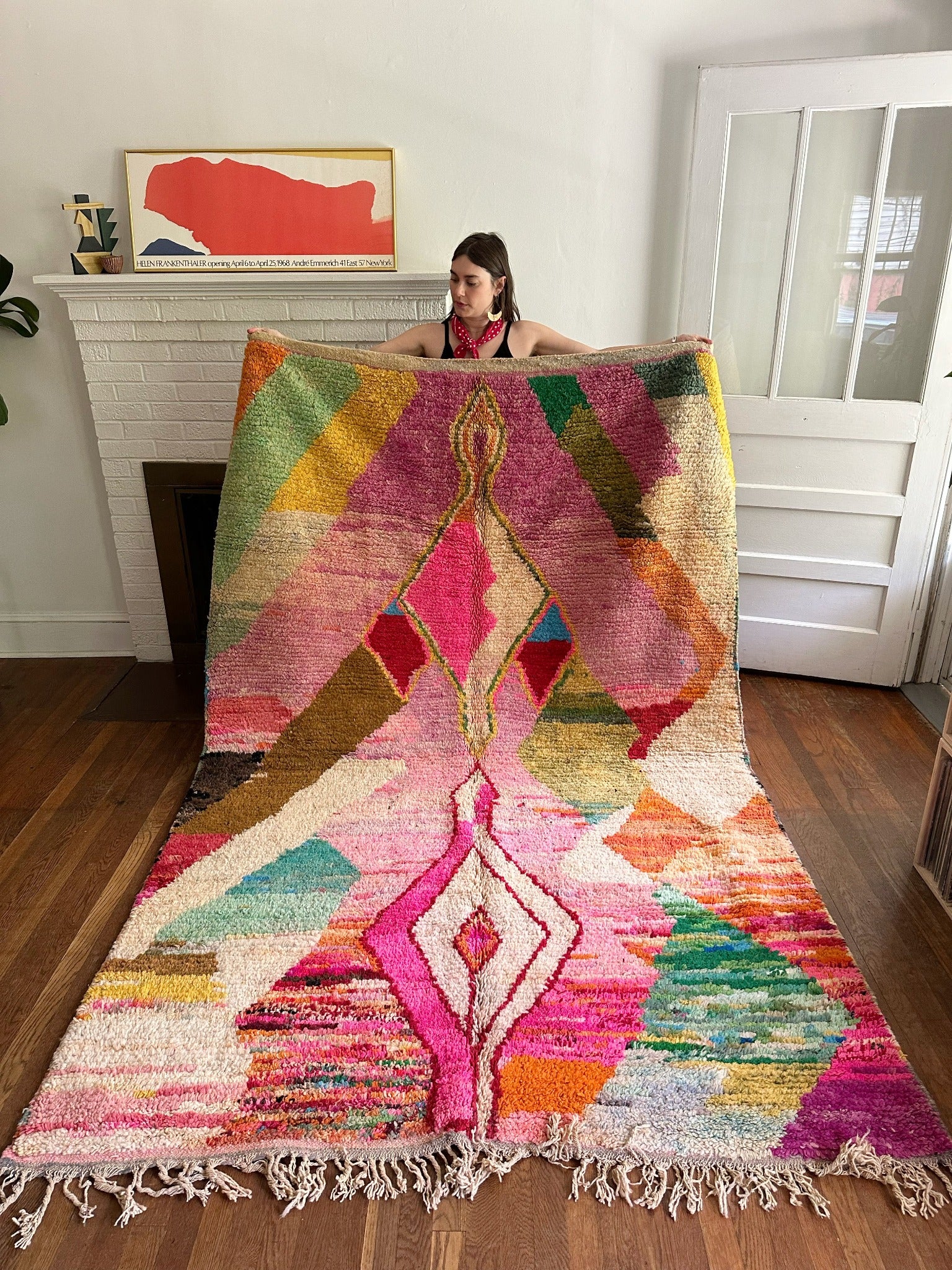 Shop Pink Colorful Moroccan Rug