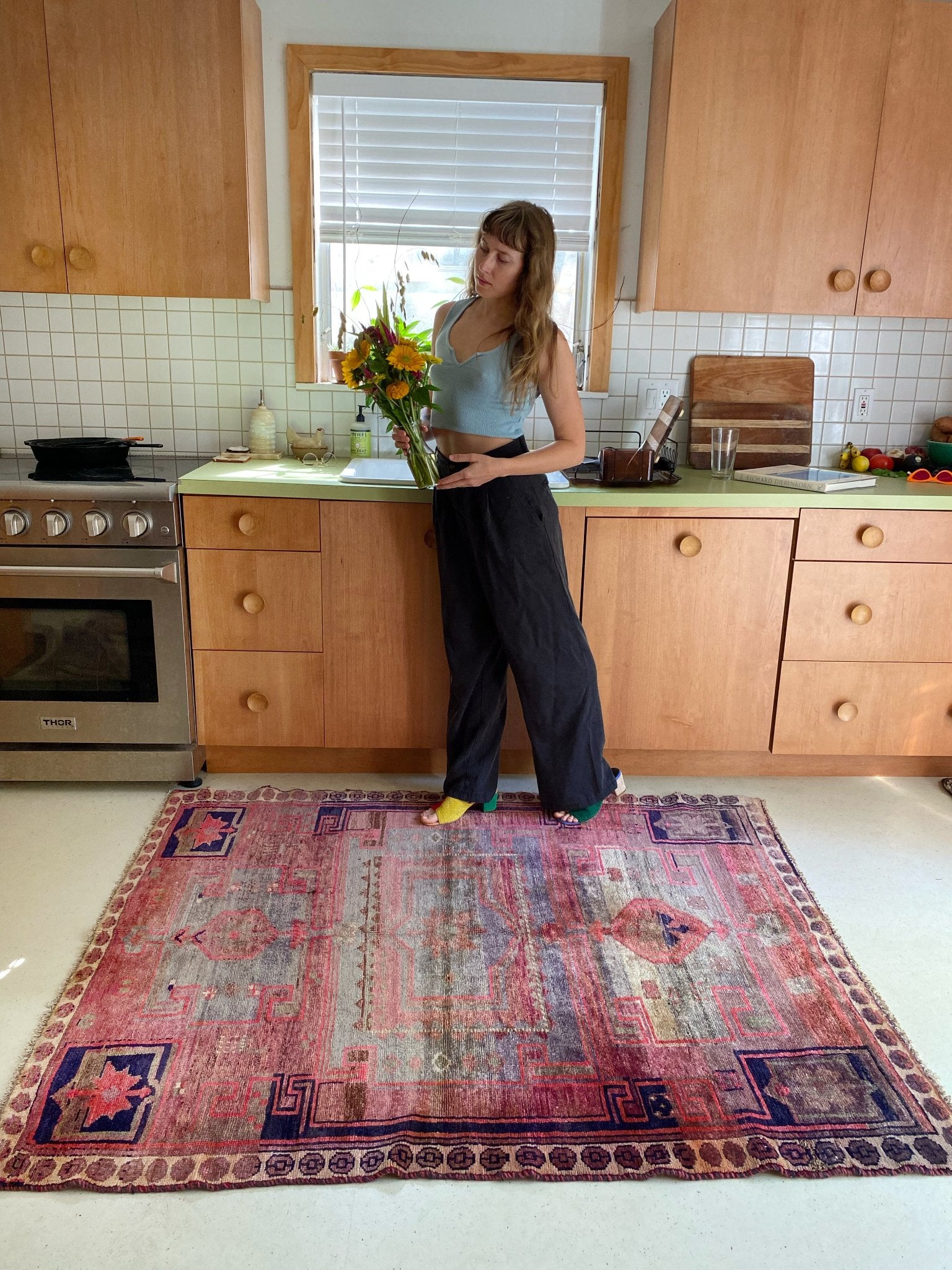 Enhane a Kitchen with a Vintage Persian Rug
