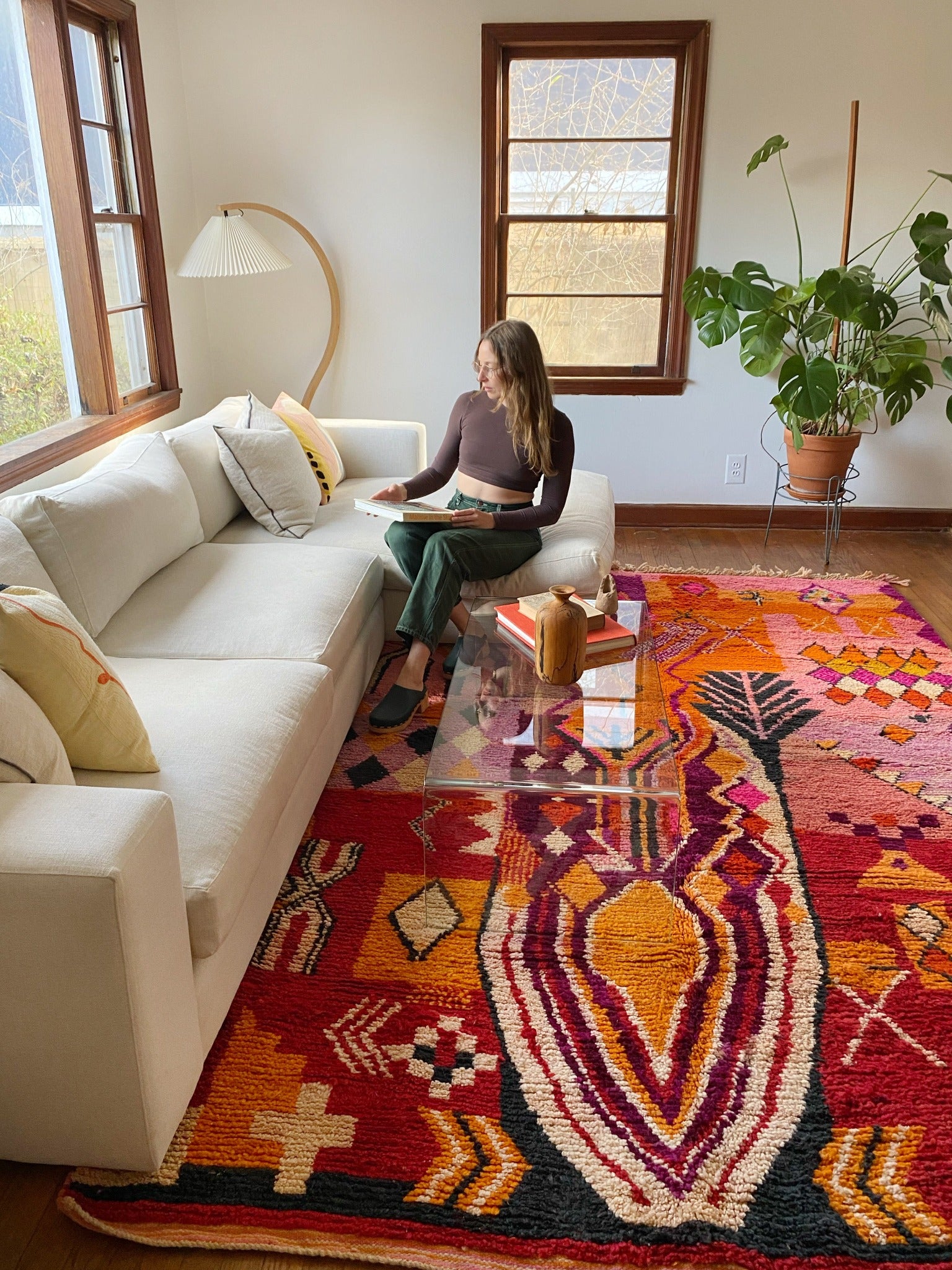 Style Wedelia Moroccan Rug in a LIving Room Space