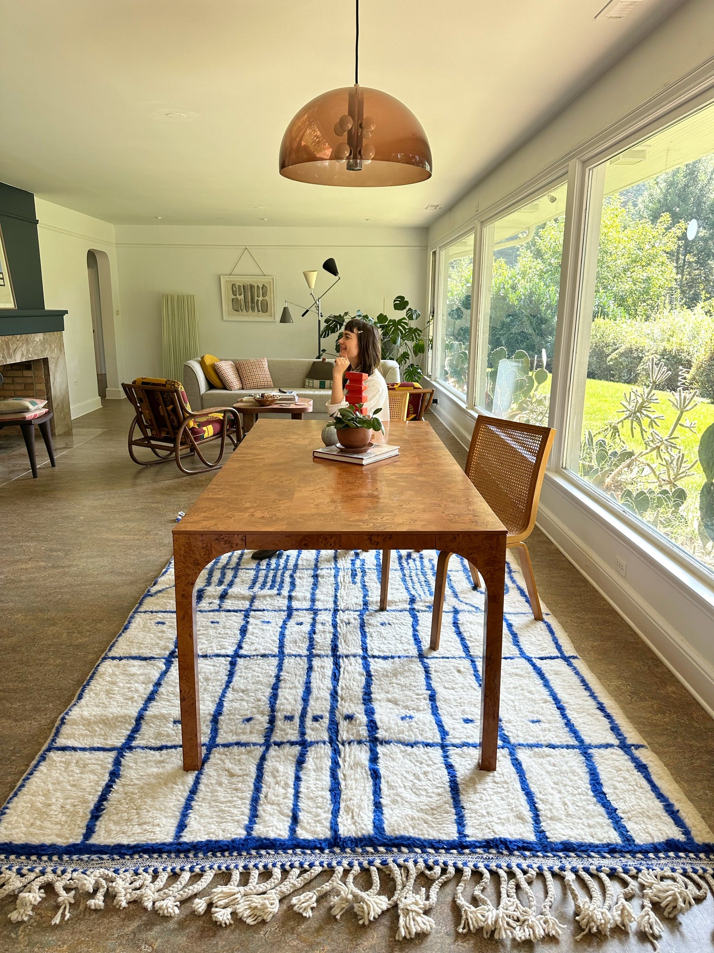 Banyan Blue Stripe Moroccan Rug