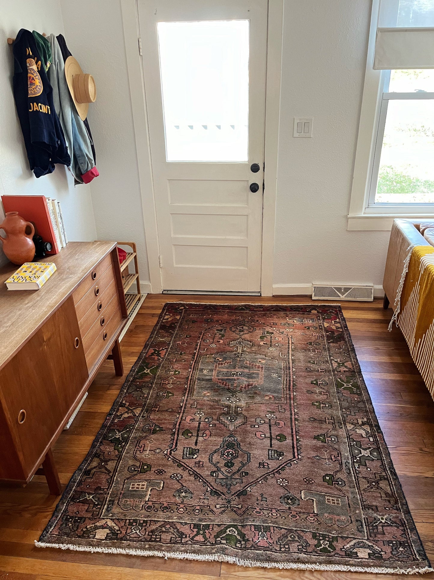 Gorgeous Vintage Persian Rug in an Entryway