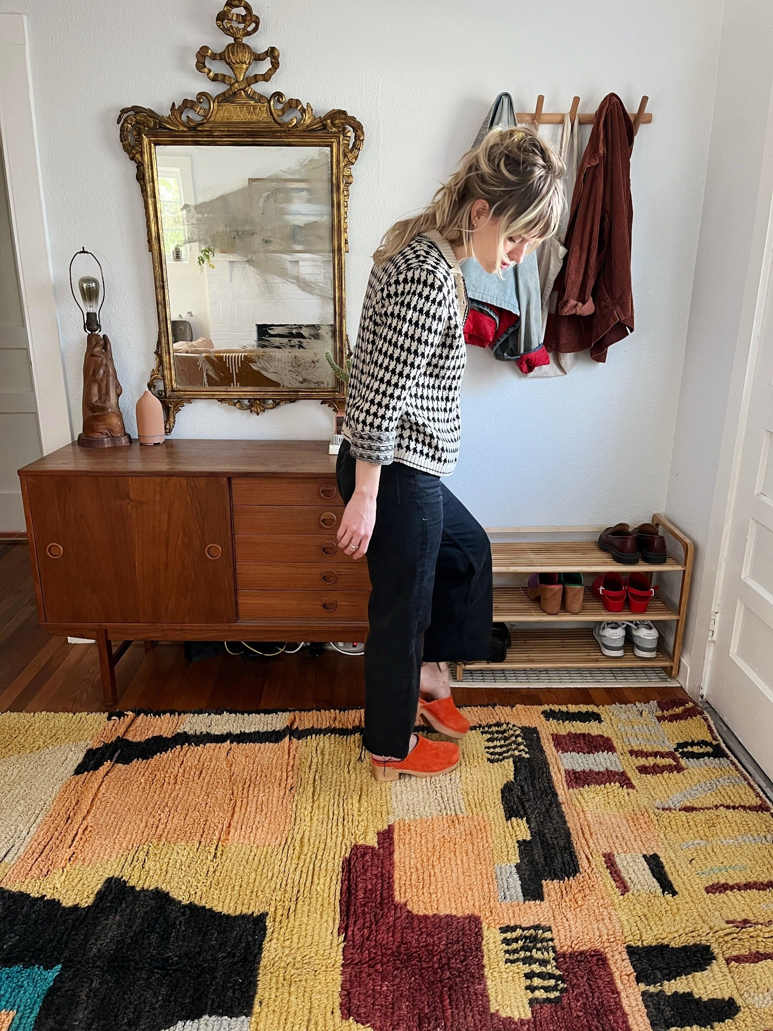 See Bennett Moroccan Rug Styled in an Entryway