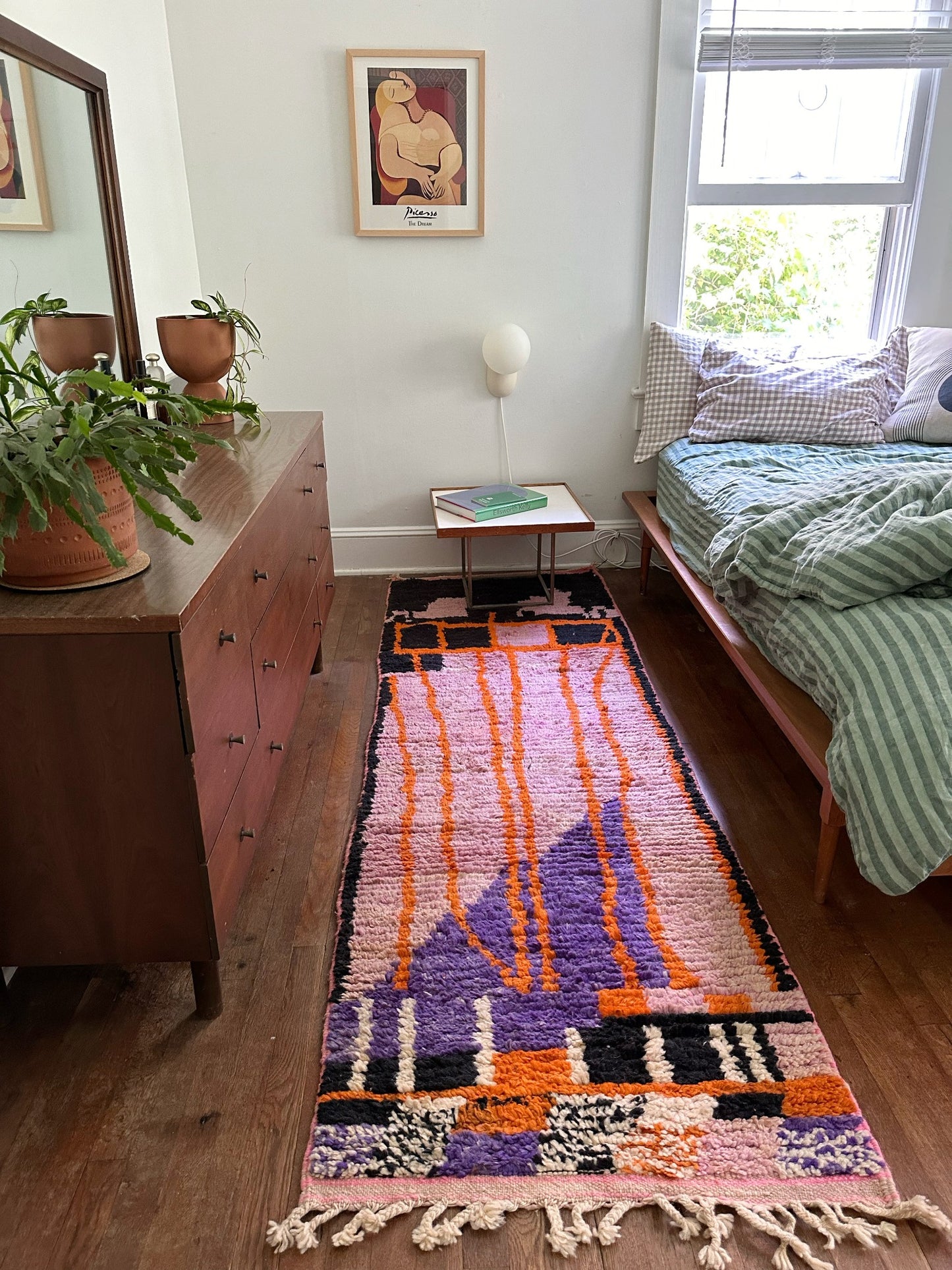 Style a Bedroom with Pink and Purple High Pile Runner Rug