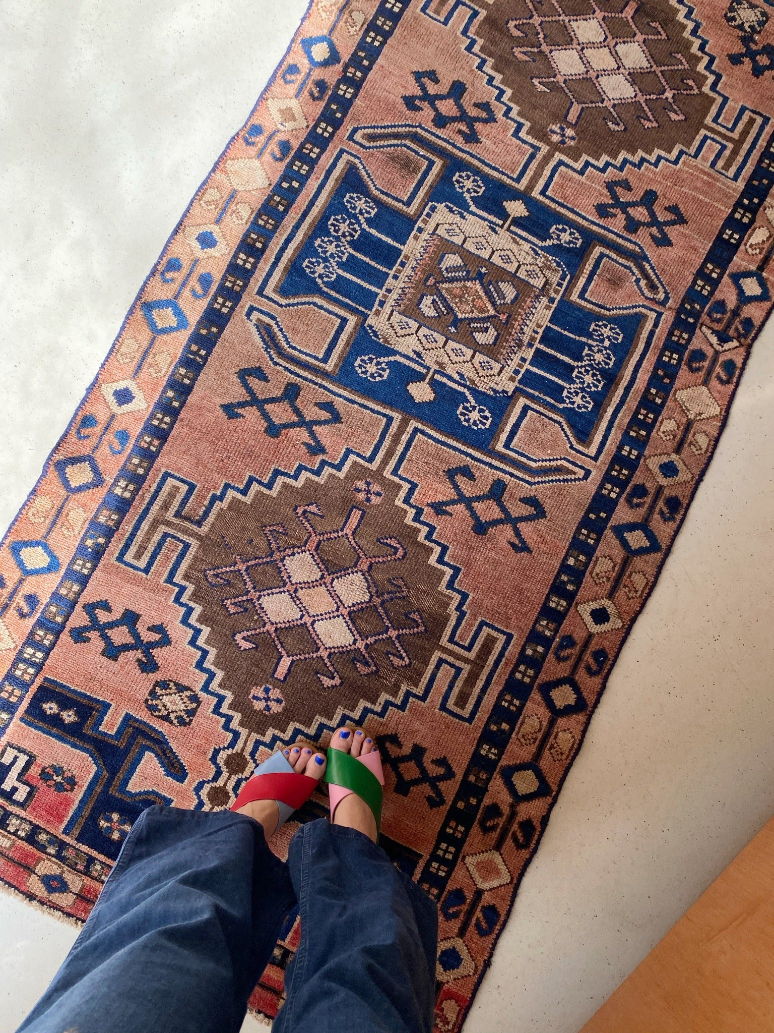 See Details of multi-color vintage rug
