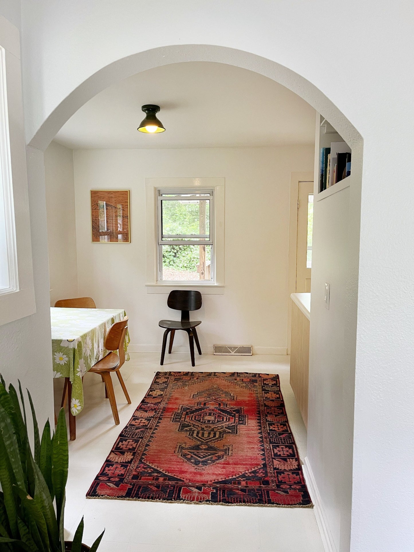 Style Bonnie Vintage Red Persian Rug in a Kitchen