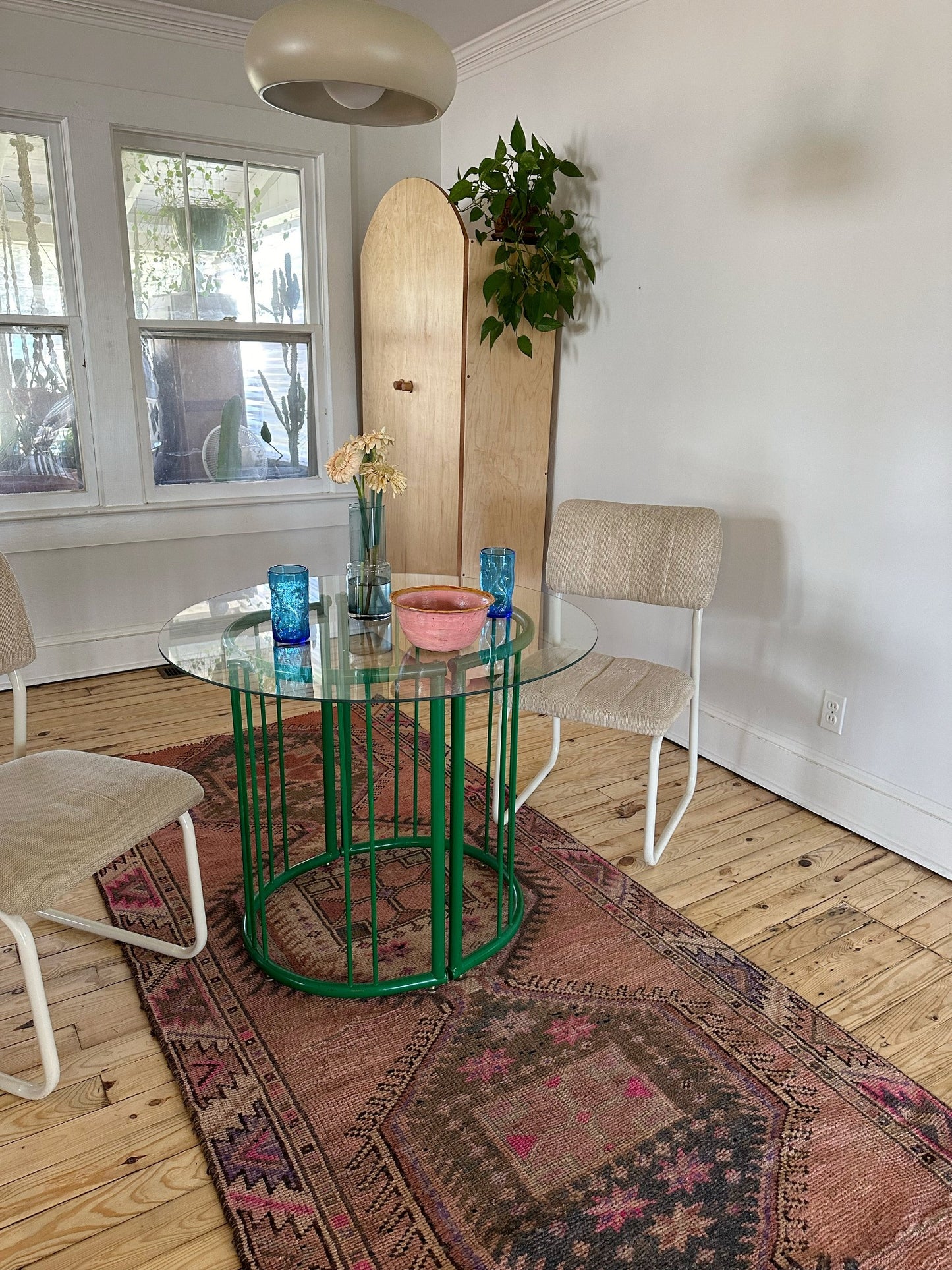 See Tonea Vintage Persian Rug in a Dining Room