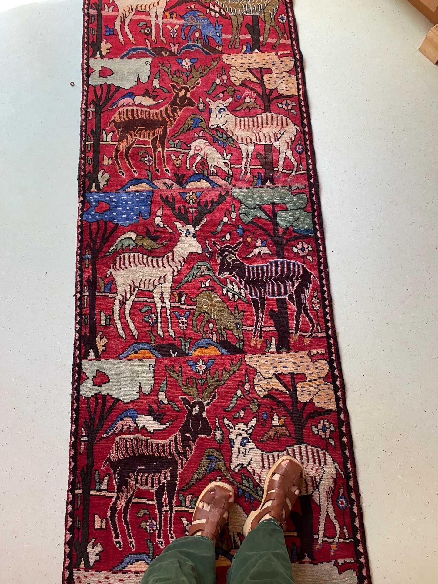 See Details and Animal Motifs on Vintage Persian Hunting