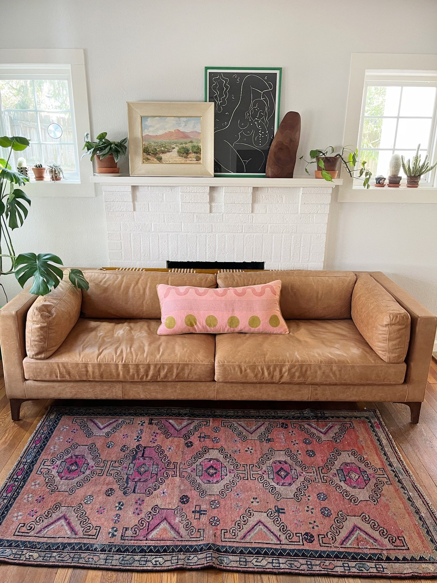 See Birch Vintage Persian Rug in a Living Room