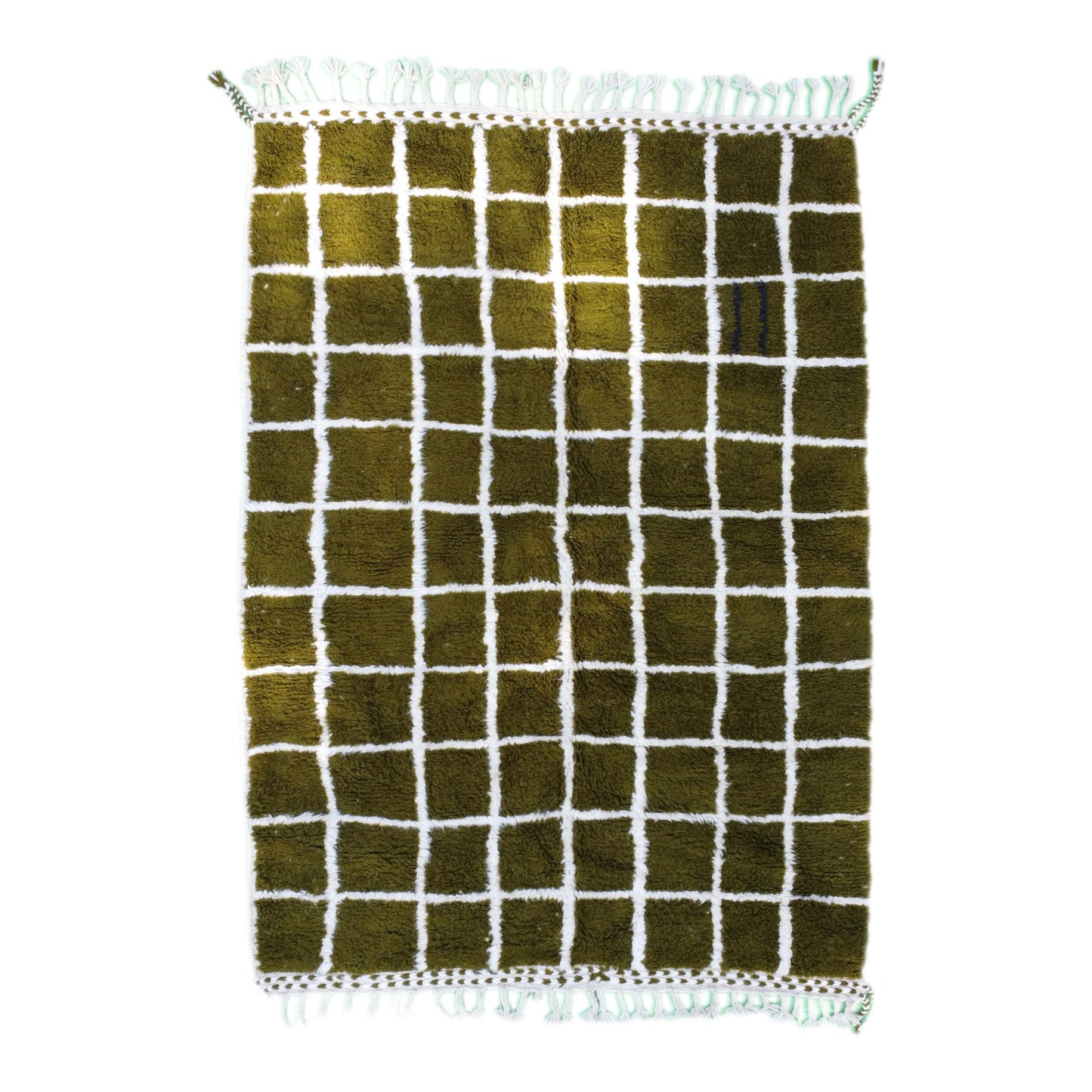 Rowan Blocky Green Moroccan Rug