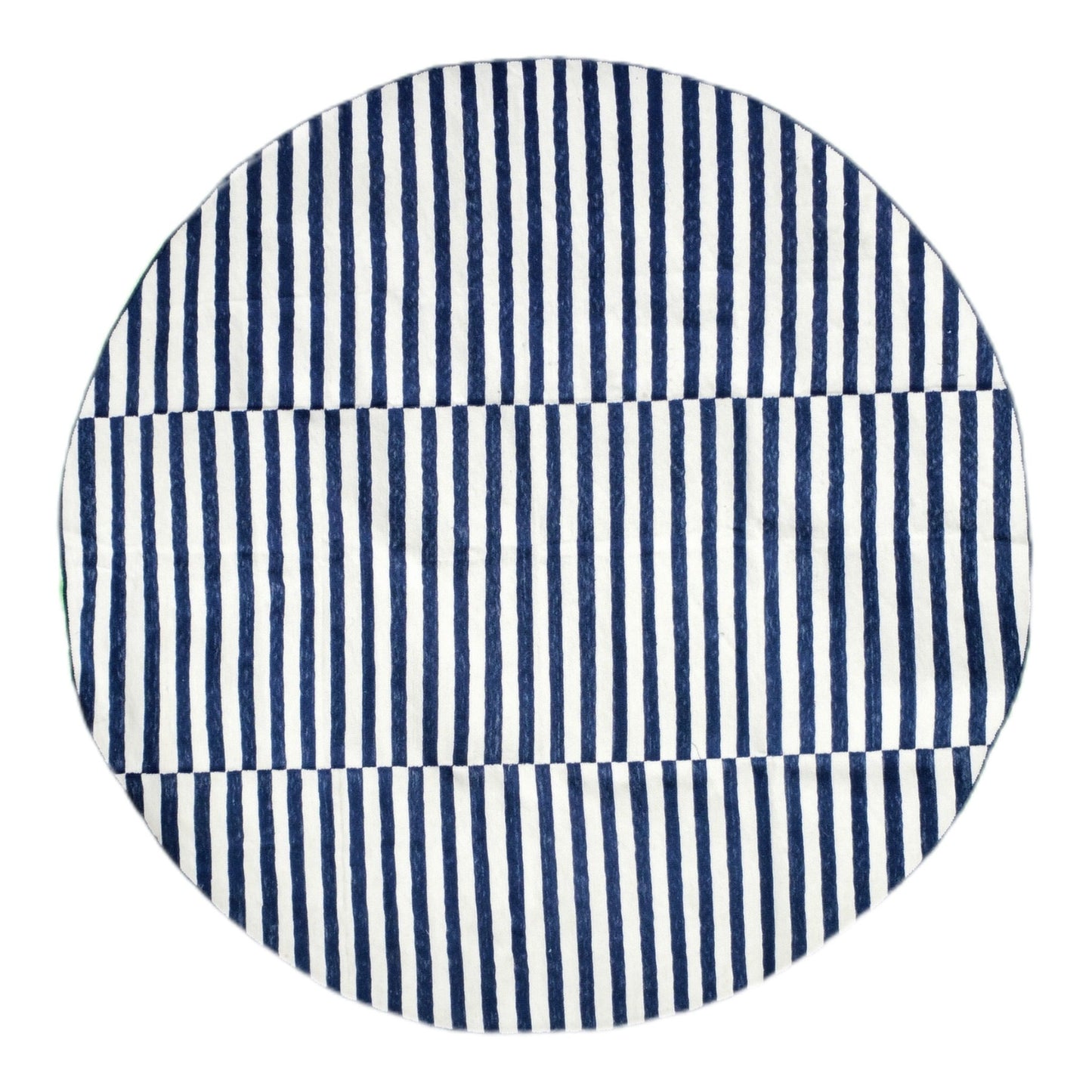 Shop Willem Round Flatweave Striped Cotton Rug