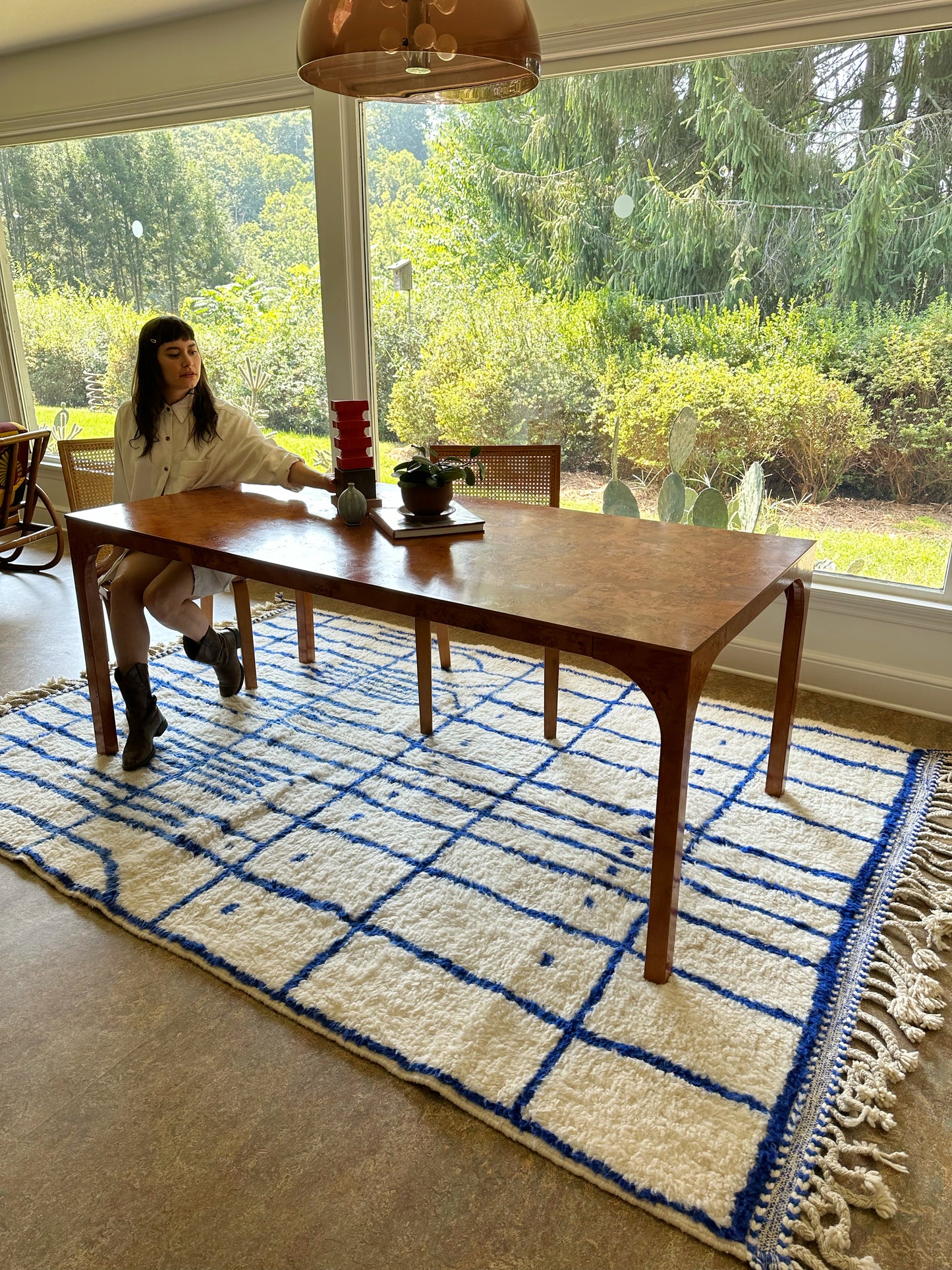 Banyan Blue Stripe Moroccan Rug