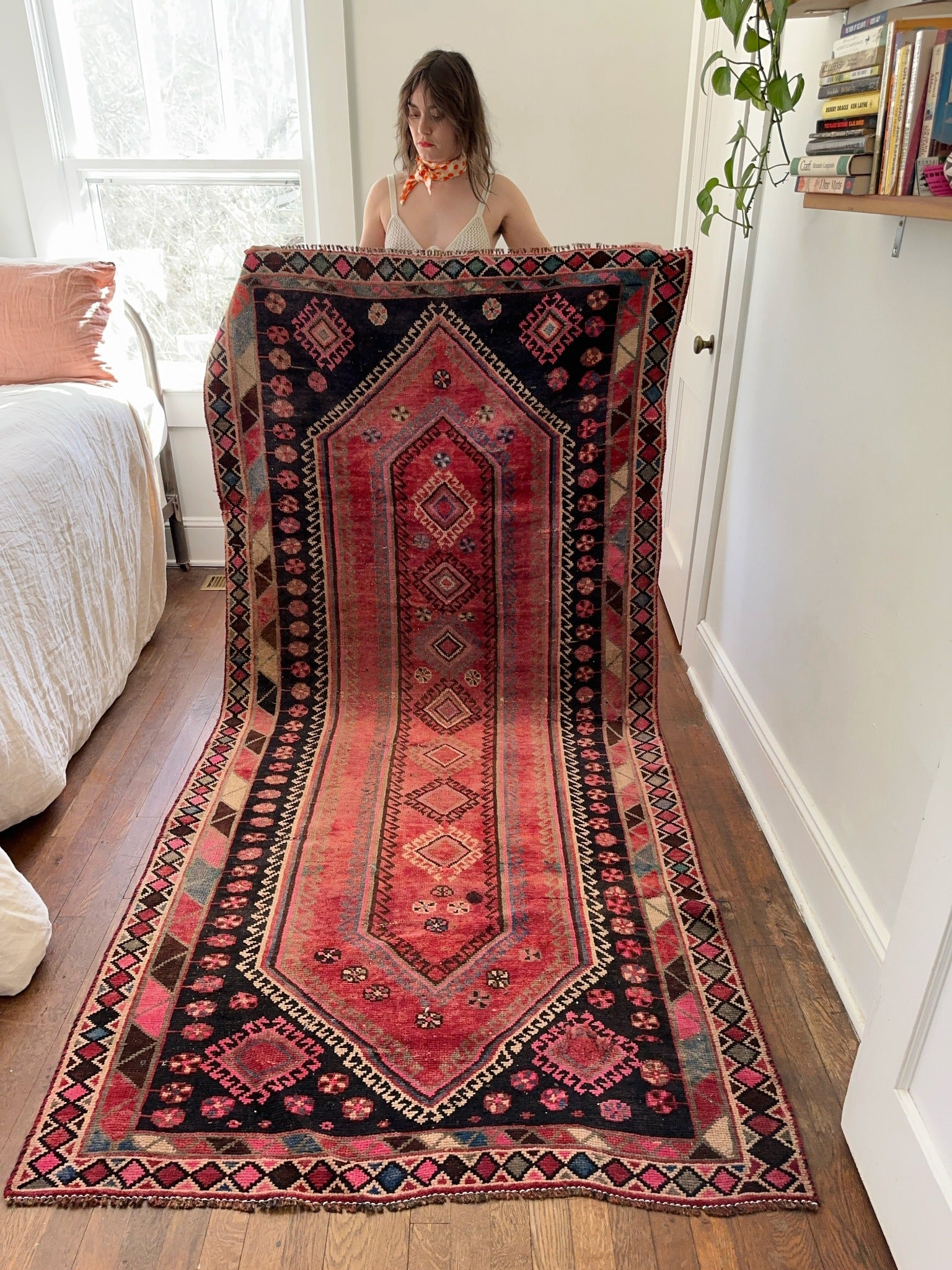 Shop Phlox Vintage Pink Persian Rug with Hints of Sage Green and Blue